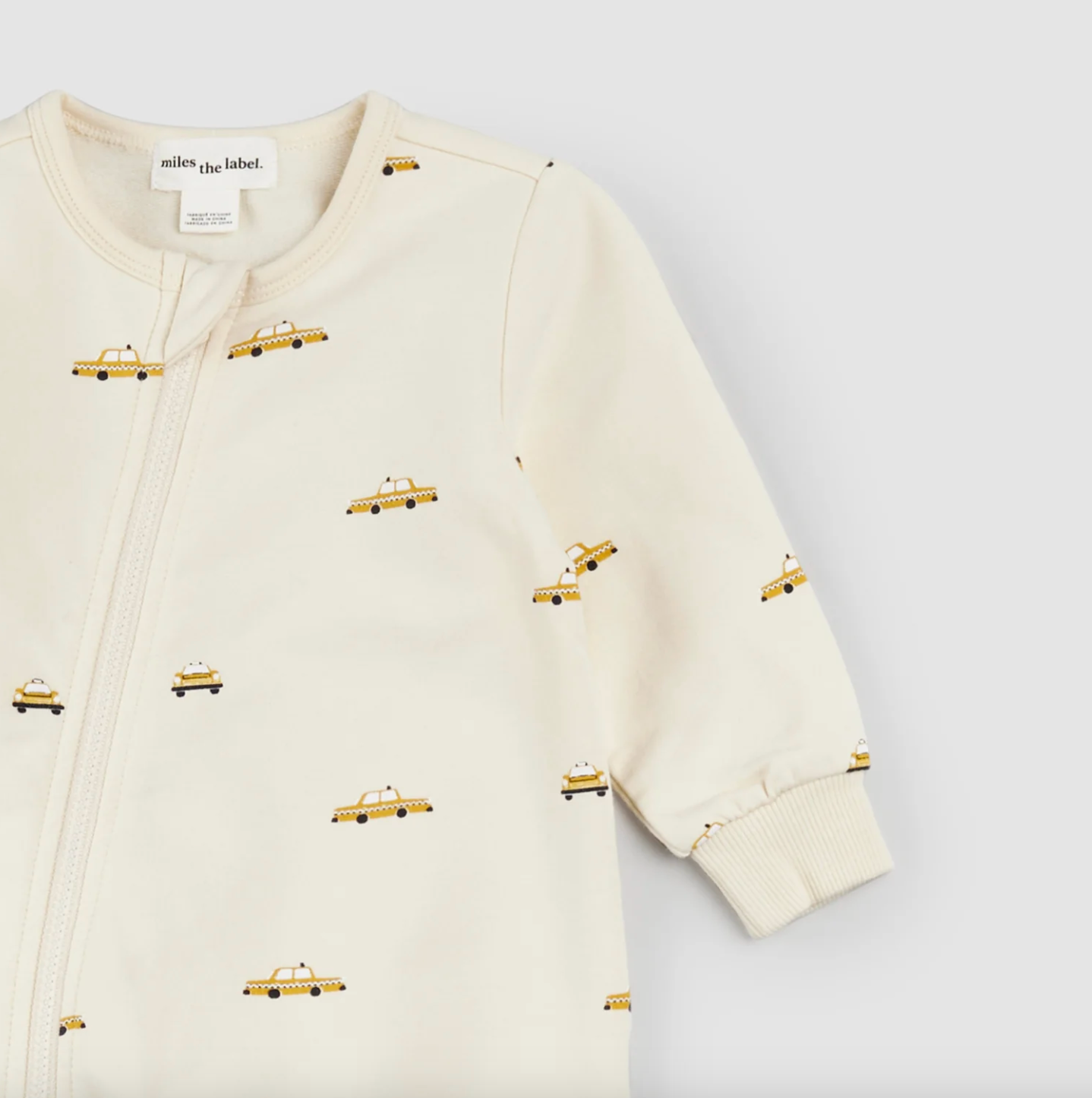 Taxi Print on Birch Zipsuit