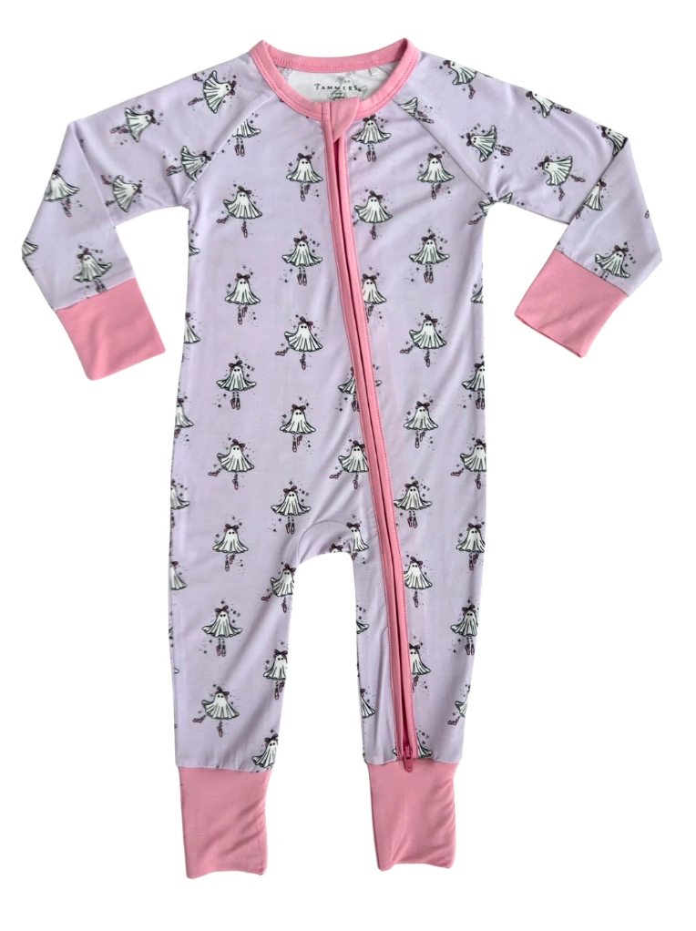 Ballerina Ghost Zipper Romper