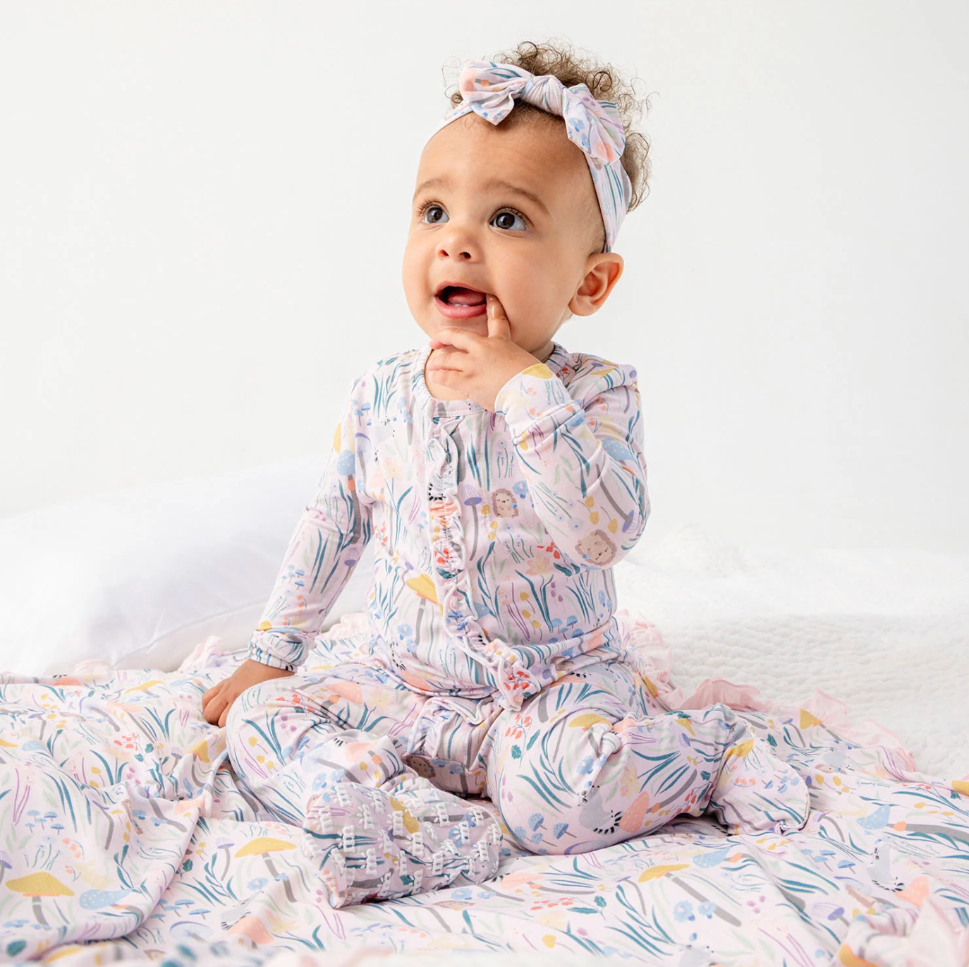 Shroom & Bloom Modal Ruffle Footie