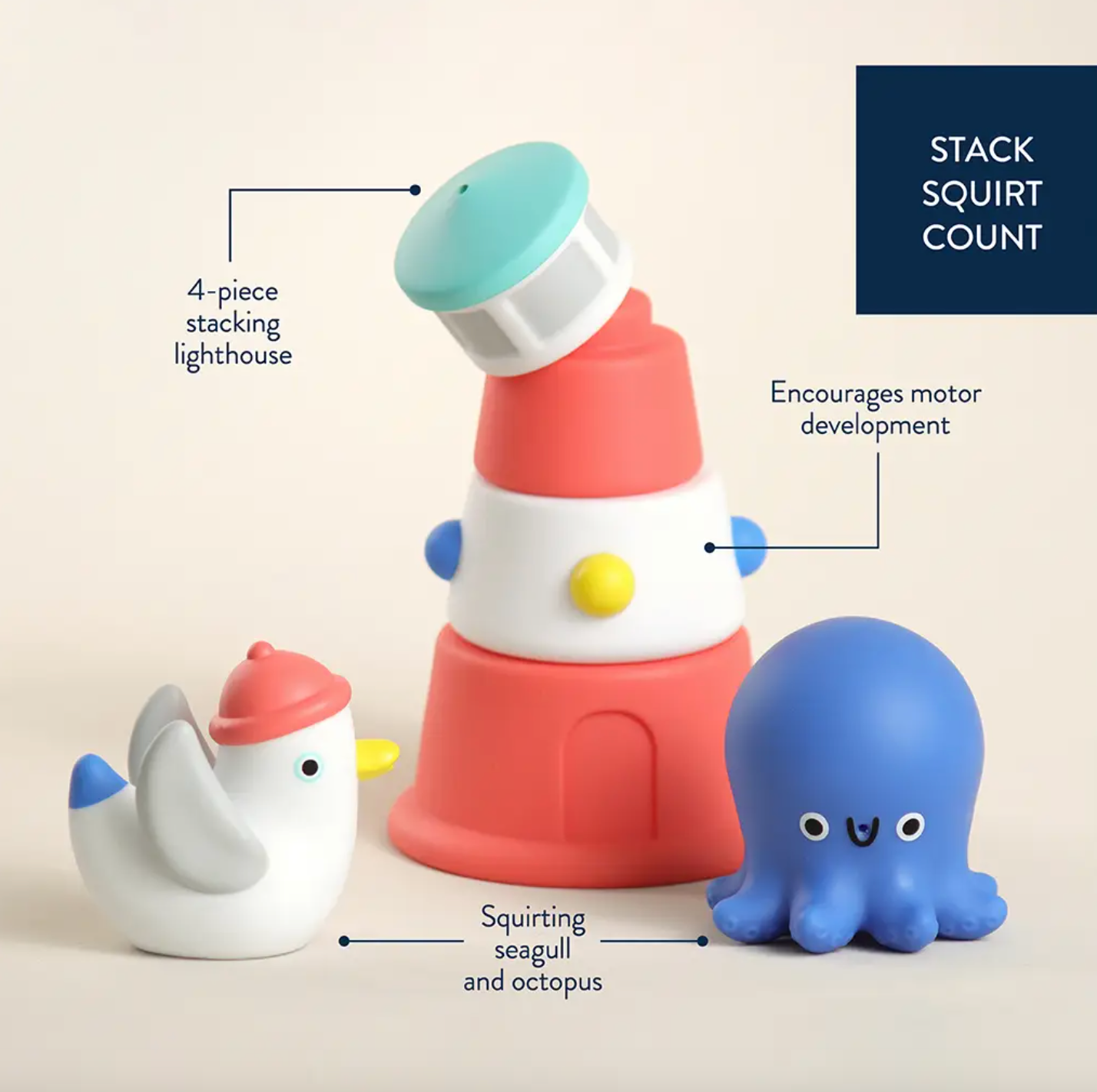 Itzy Stack & Squirt™ Bath + Water Toy