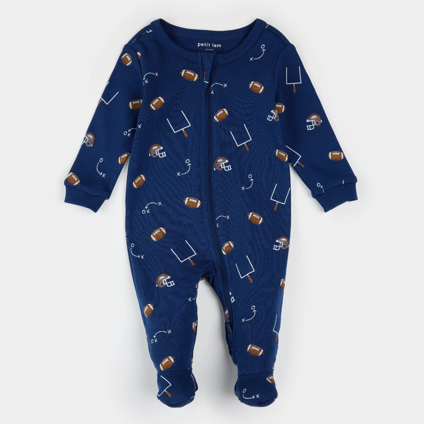 Football Play Print on Blue Sleeper
