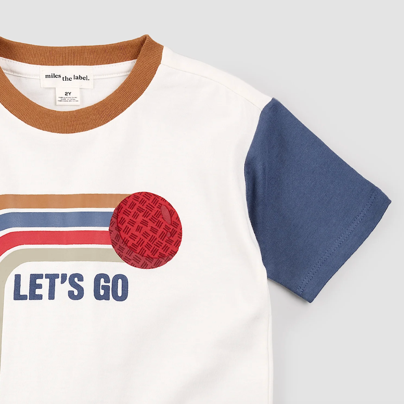 Let's Go Contrast Color T-Shirt