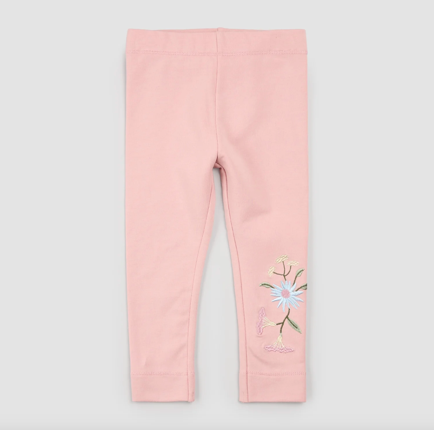 Floral Detail on Pink Leggings