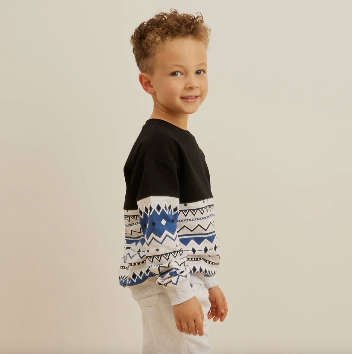 Glacier Blue Fairisle Sweatshirt