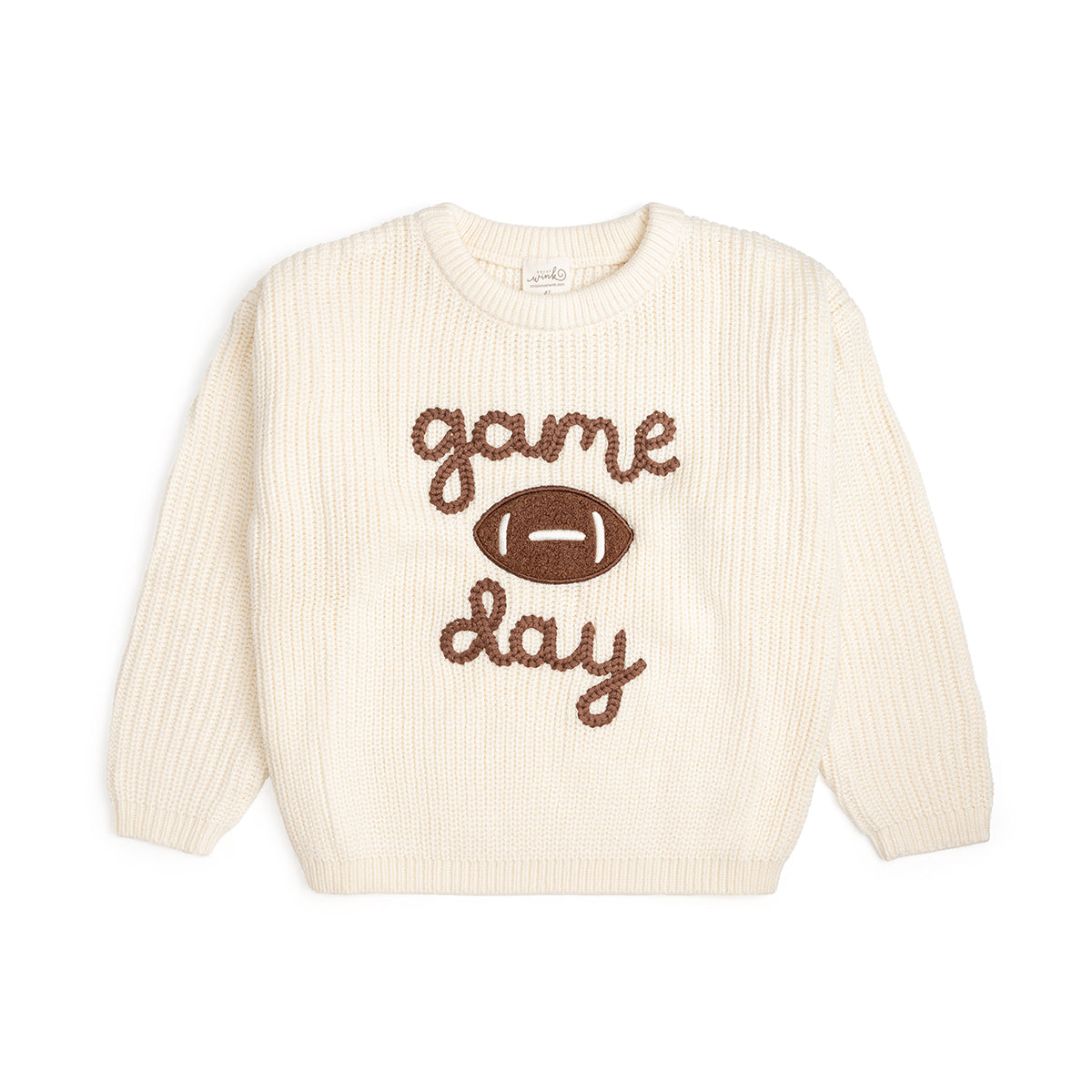 Game Day Knit Sweater - Natural
