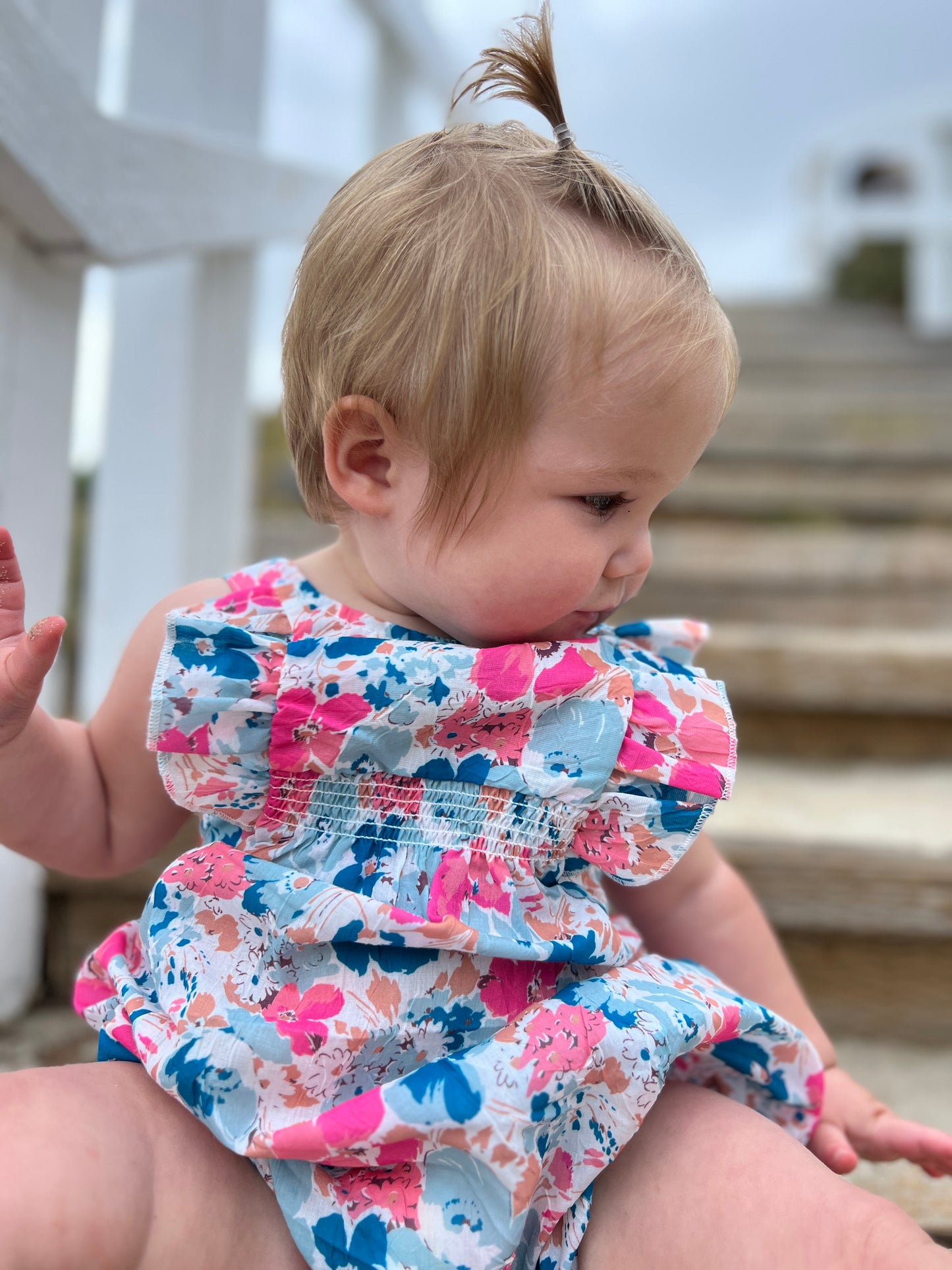 Pink Bouquet Kristin Shorty Romper