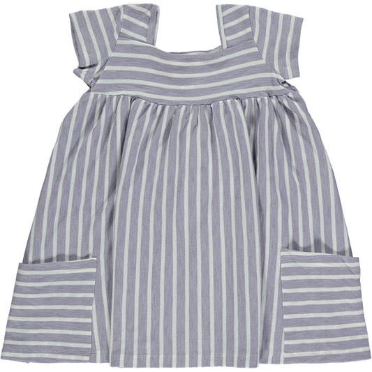 Purple/Ivory Stripe Rylie Dress