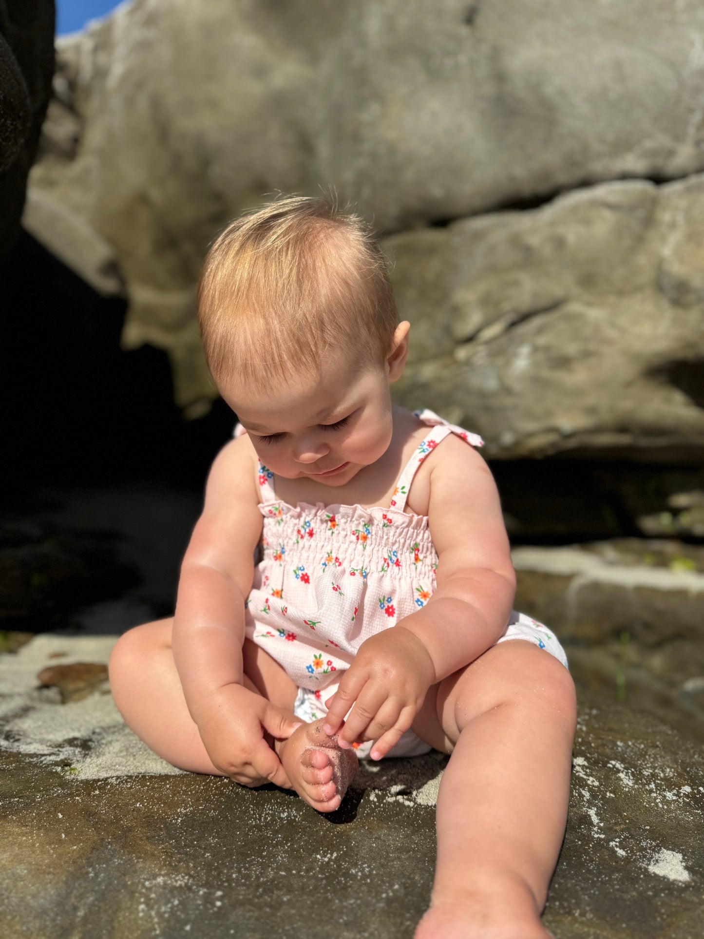 Pink Gingham Floral Bianca Set