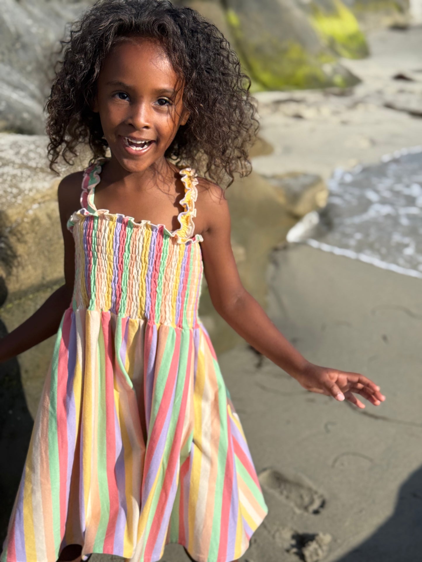 Pink / Yellow Multi-Stripe Savannah Dress