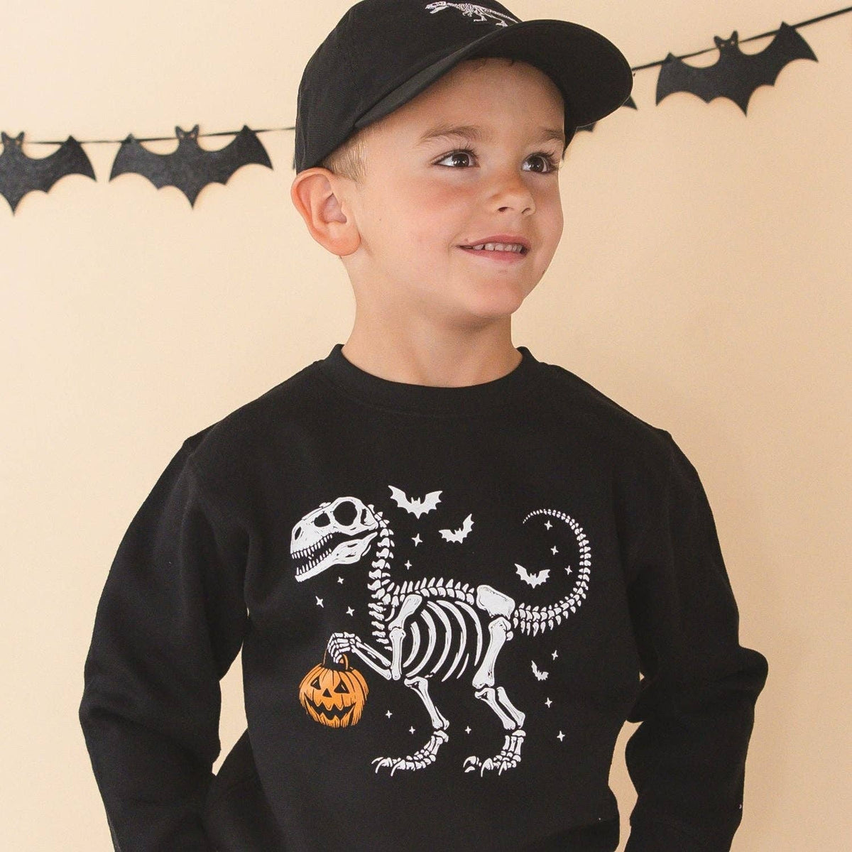 DINOSAUR SKELETON HALLOWEEN SWEATSHIRT