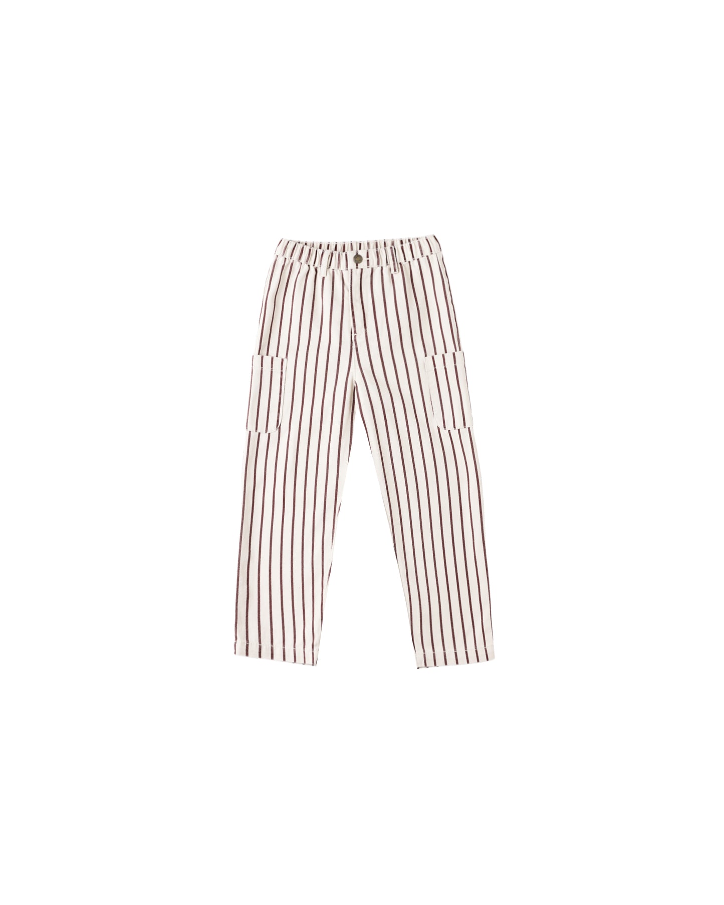 Relaxed Cargo Pant || Burgundy Pinstripe