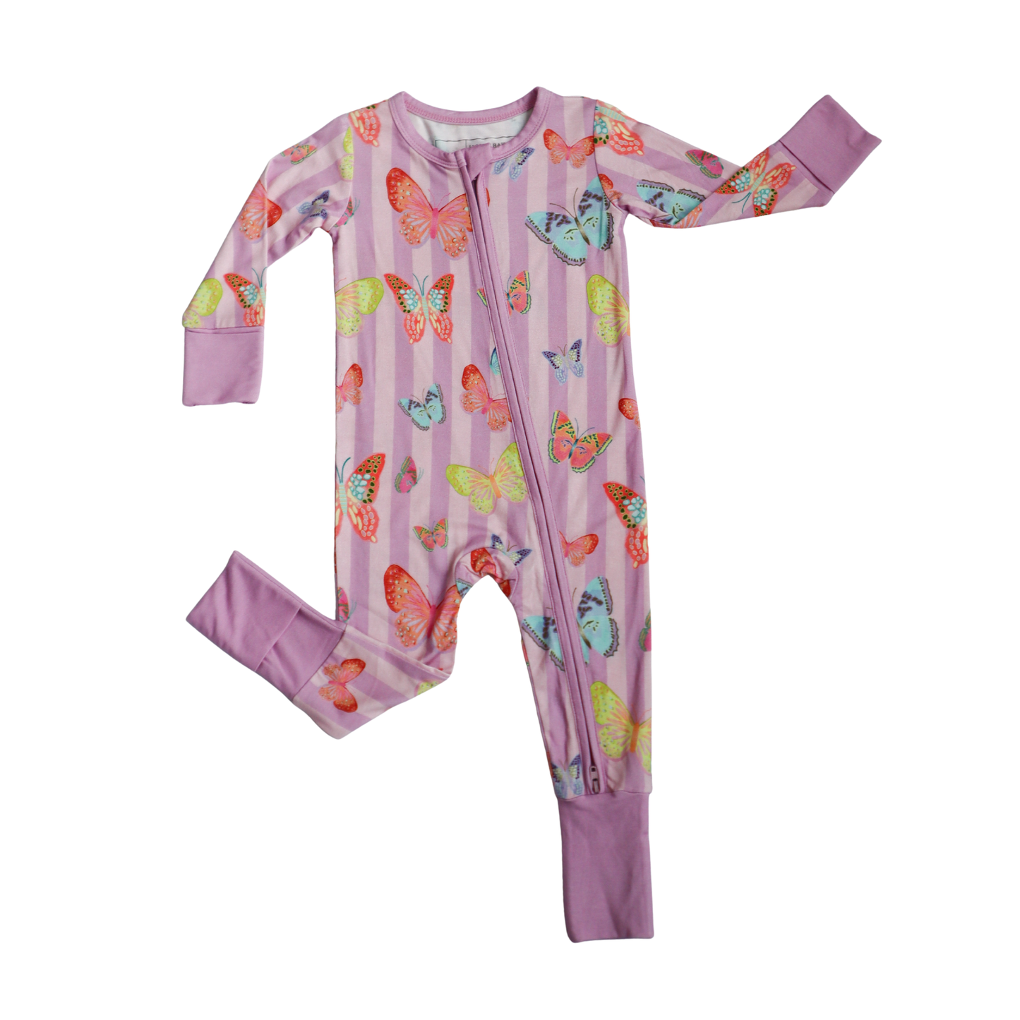 BUTTERFLY - PURPLE - ZIPPER ROMPER