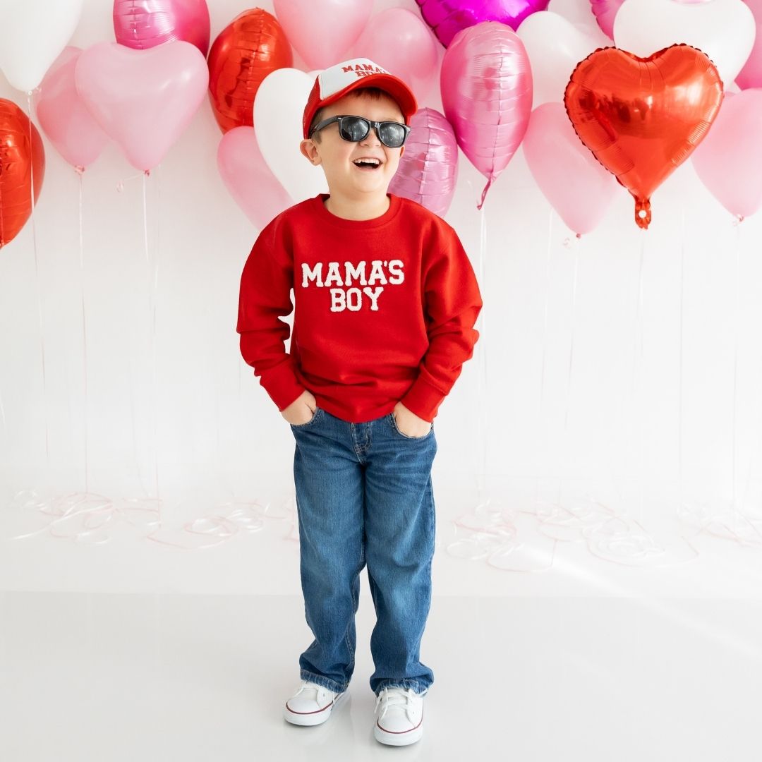 Mama's Boy Patch Valentine's Day Sweatshirt