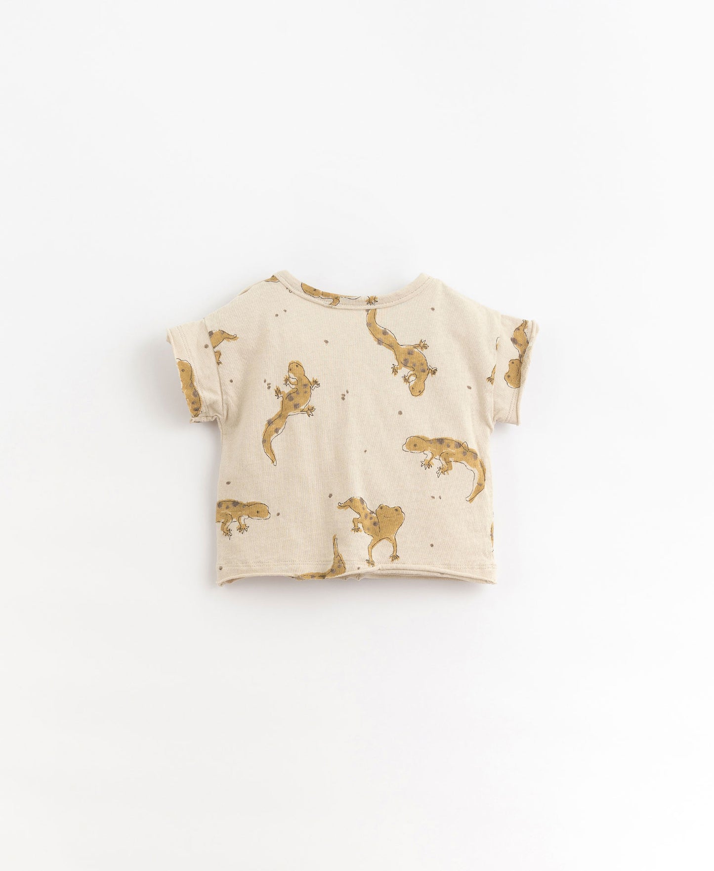 T-shirt with gecko print - cream