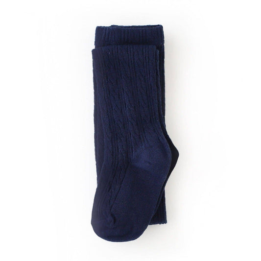 Dark Navy Cable Knit Tights