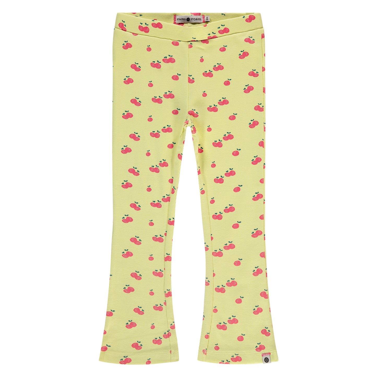 Yellow Raspberry Rib Flare Pant