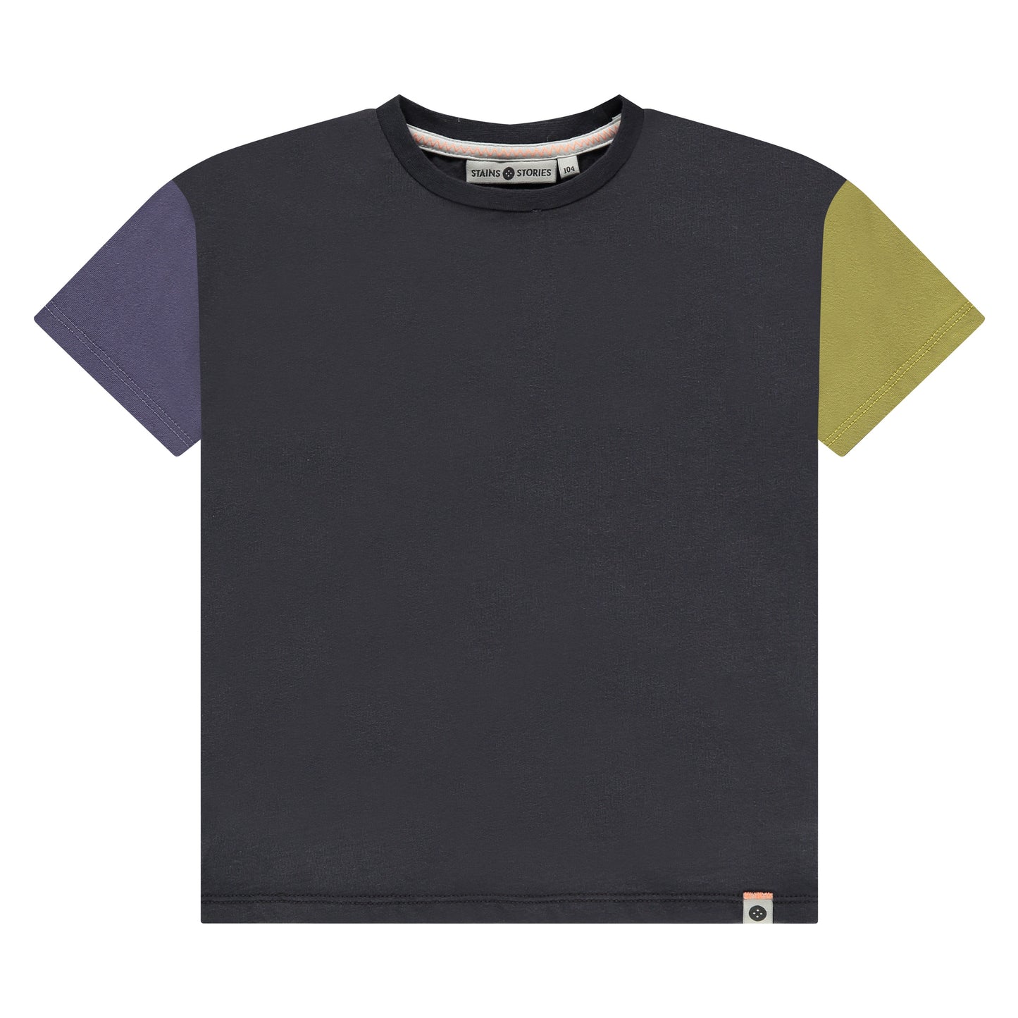 Grey/Kiwi Colorblock T-Shirt