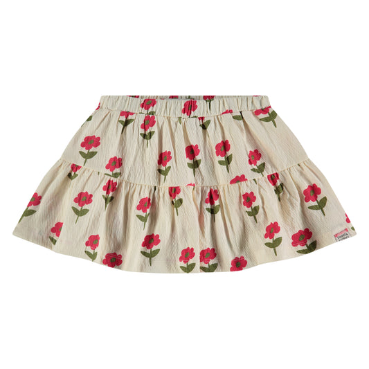 Poppy & Cream Floral Skirt