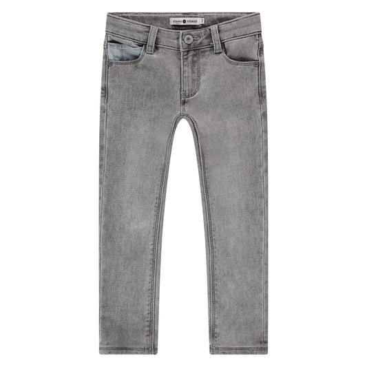 Grey Denim Straight Leg