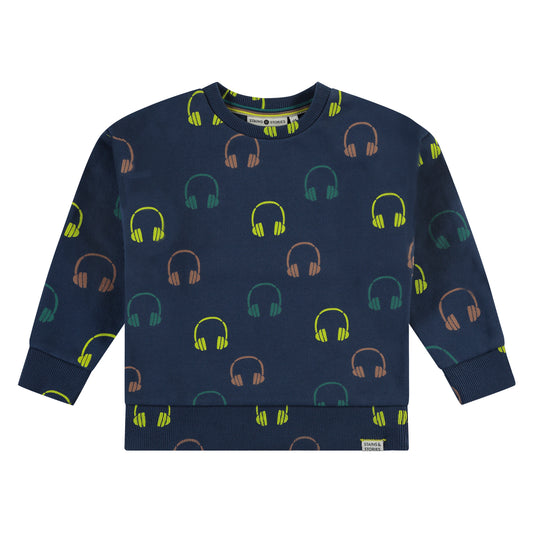 Navy Headphone Sweatshirt