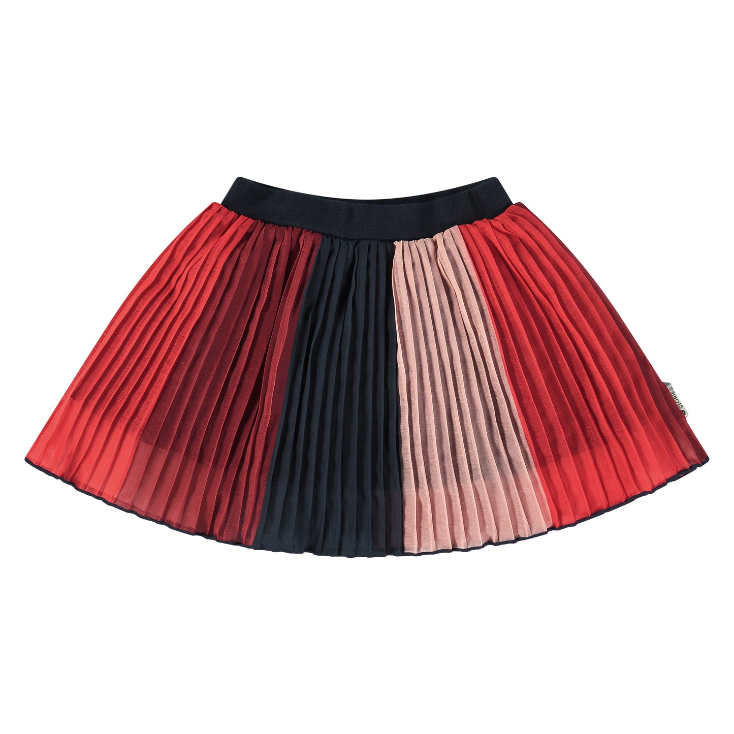 Multicolor Stripe Pleated Skirt