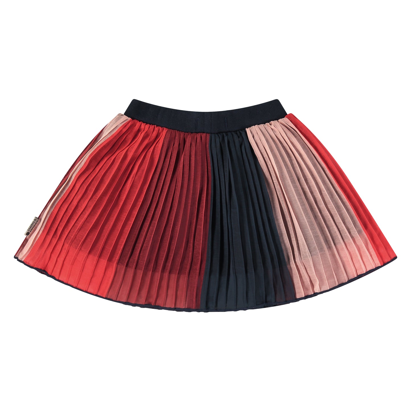 Multicolor Stripe Pleated Skirt