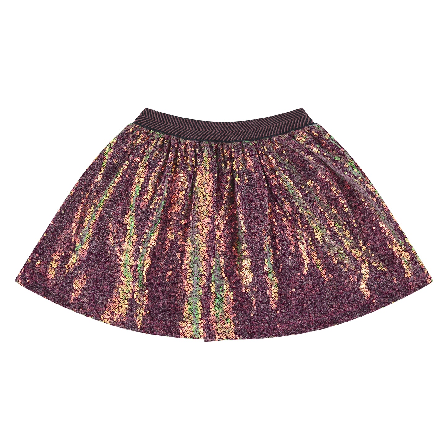 Magenta Gold Sequin Skirt