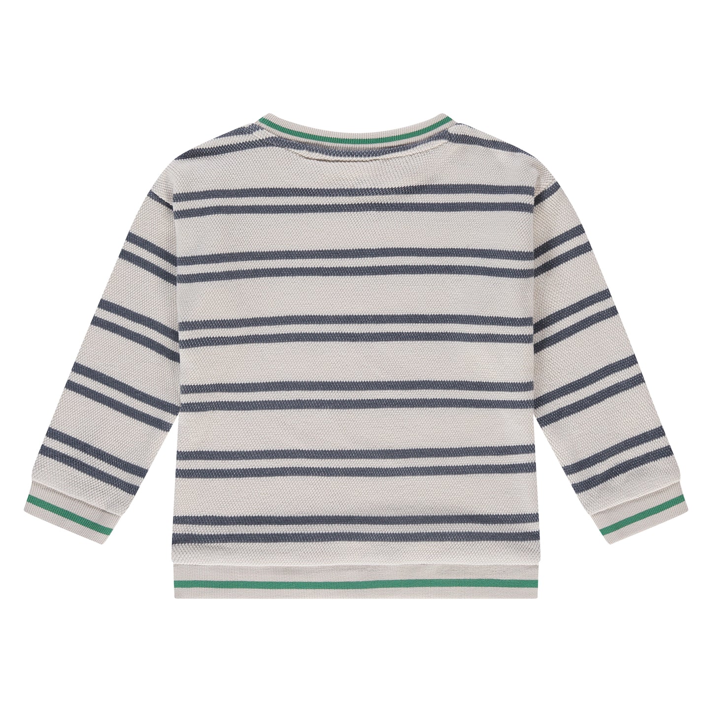 Navy & Cream Stripe Textured Sweater