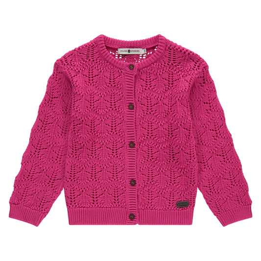 Magenta Sweater Cardigan