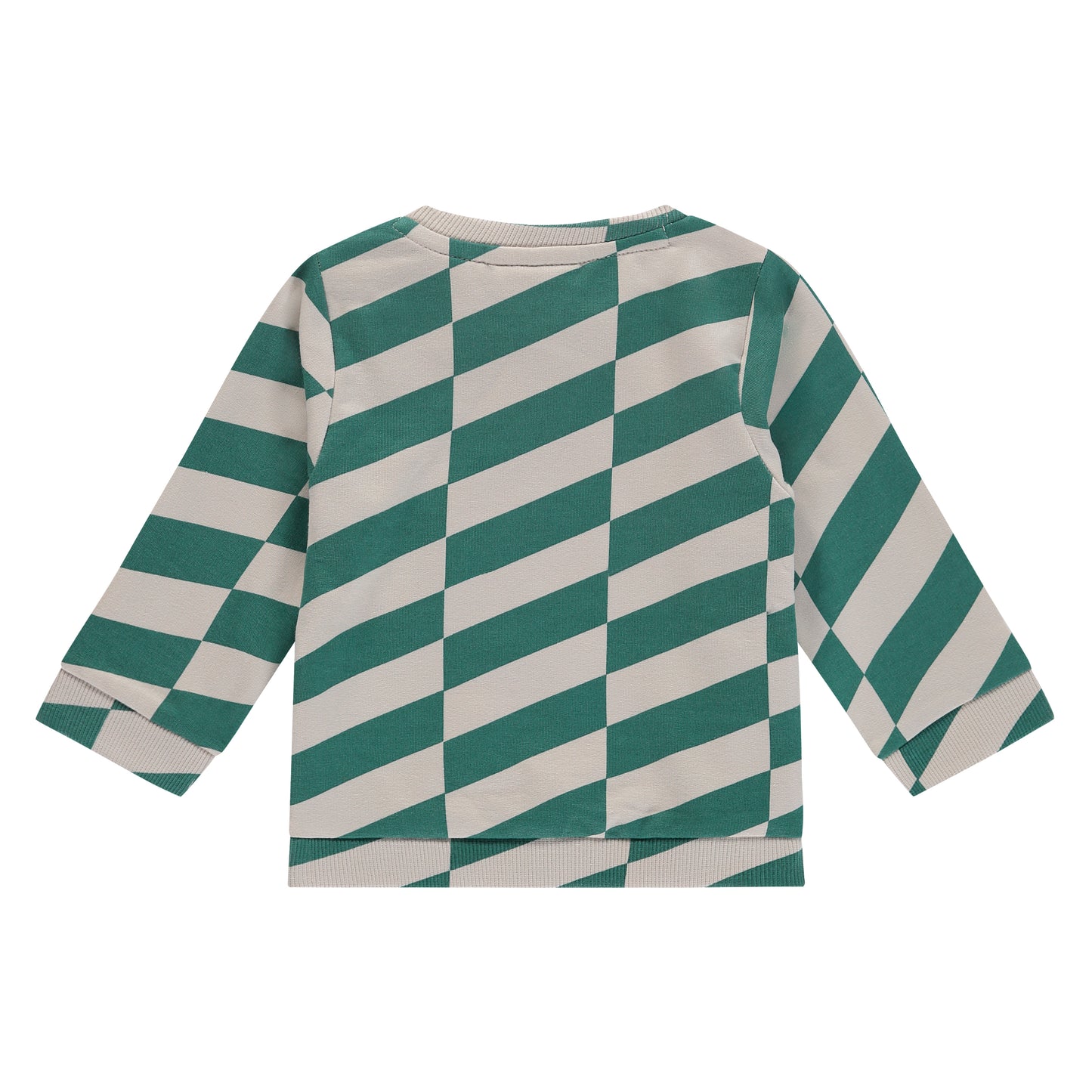 Green & Cream Checkered Sweatshirt