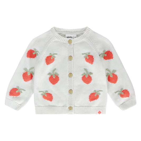 Strawberry & Cream Button Cardigan