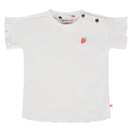 Strawberry Ruffle Short Sleeve Tee