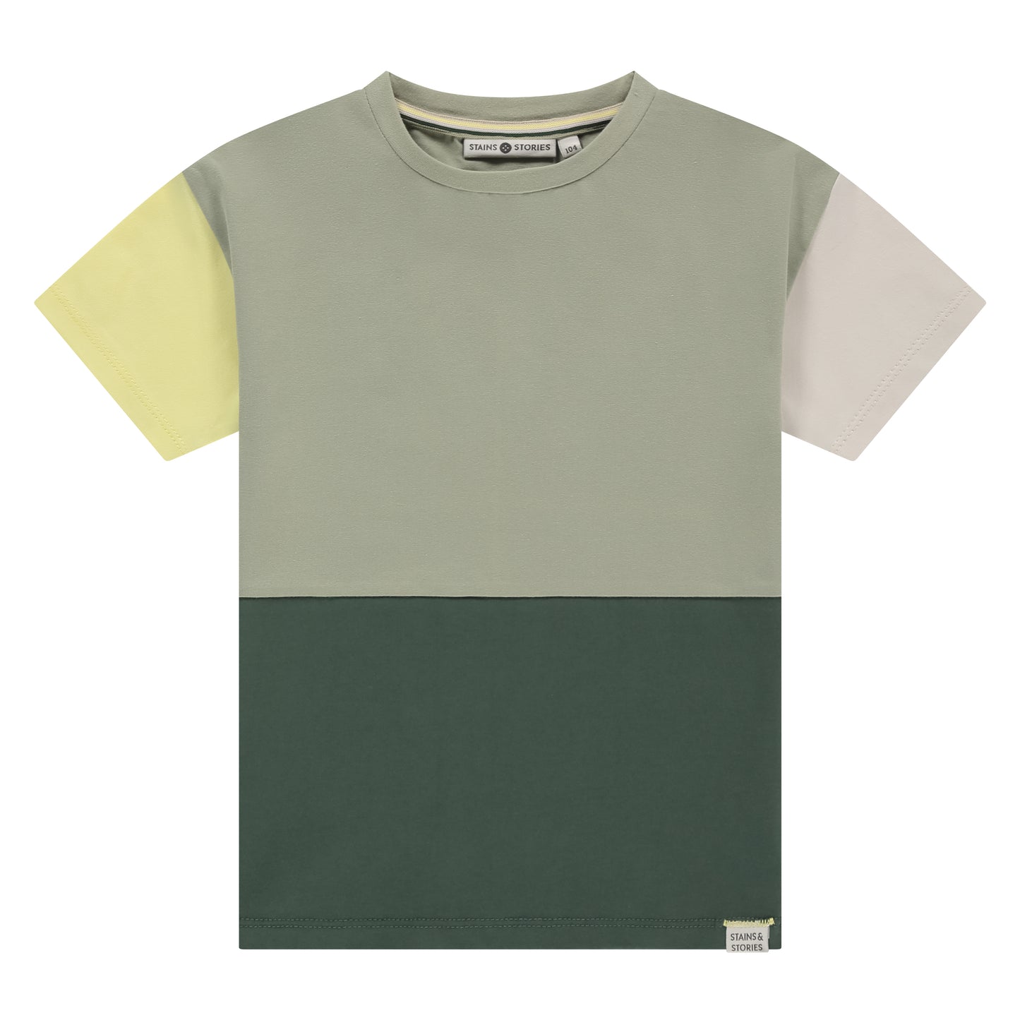 Green Multi Colorblock Tee