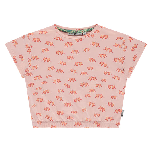 Pink Heart Sunnies Short Sleeve Top