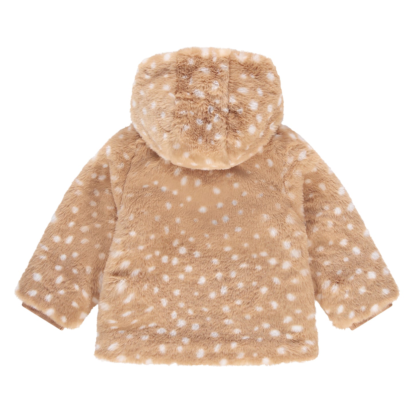 Tan Spotted Faux Fur Jacket
