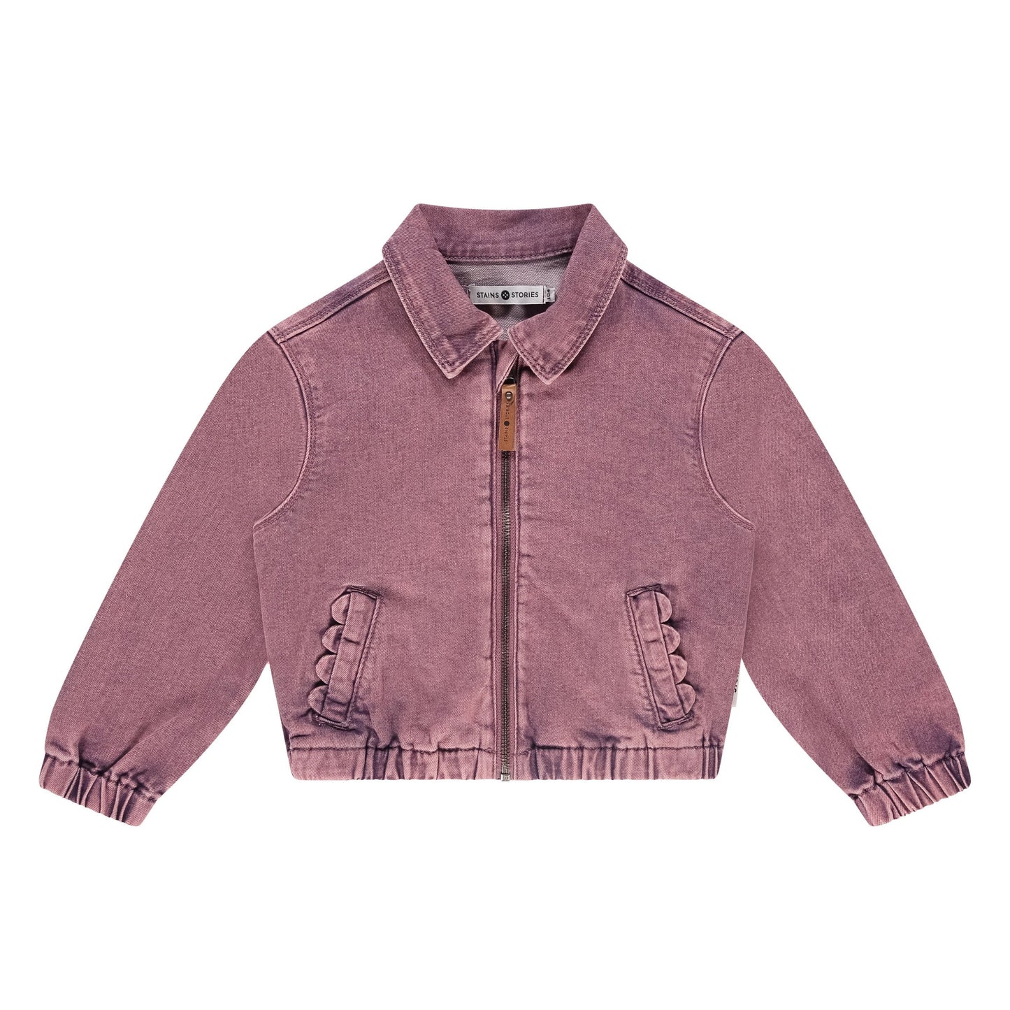 Plum Denim Bomber Jacket