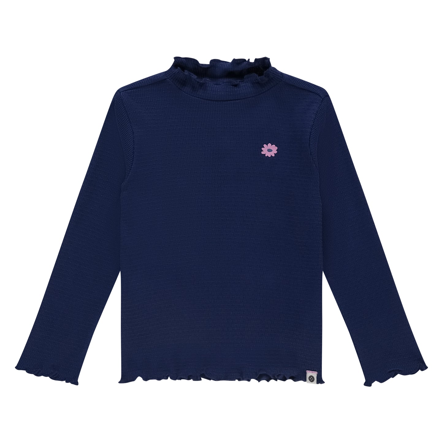 Navy Long Sleeve Textured Shirt