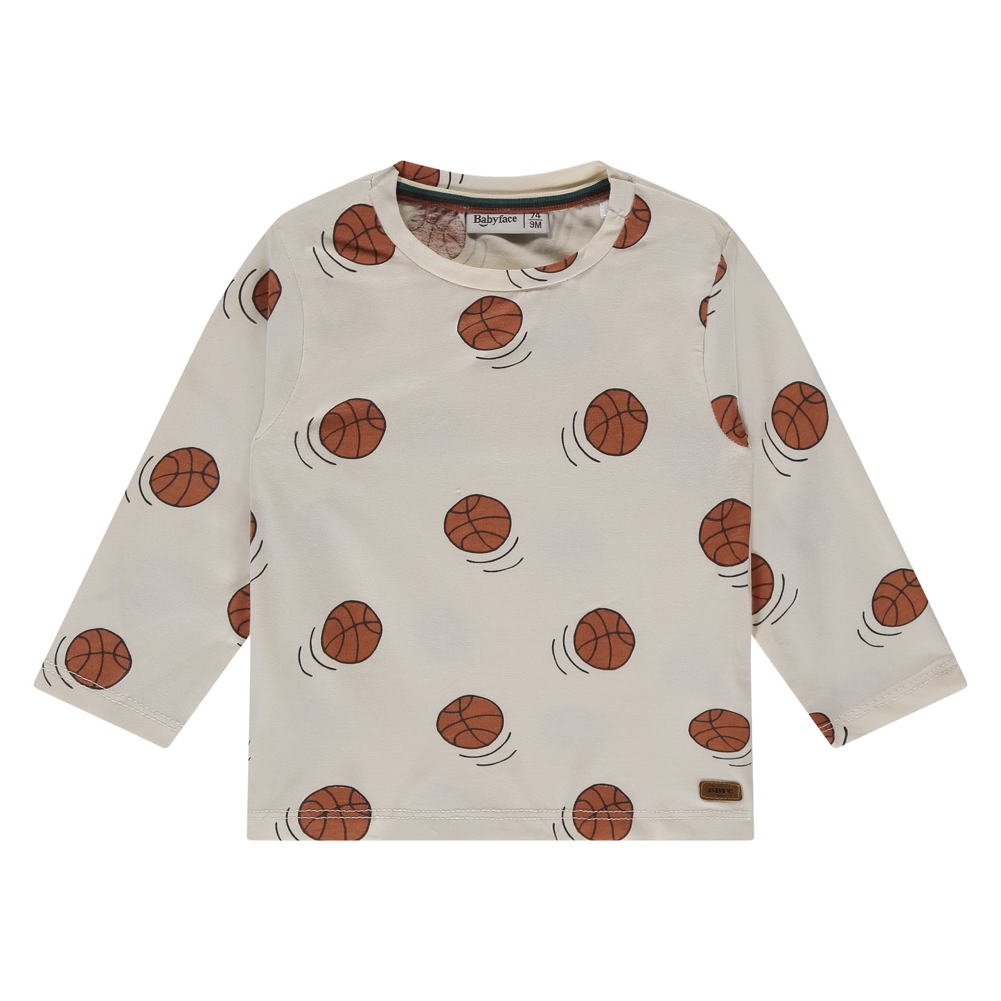 Cream Basketball Long Sleeve Tee