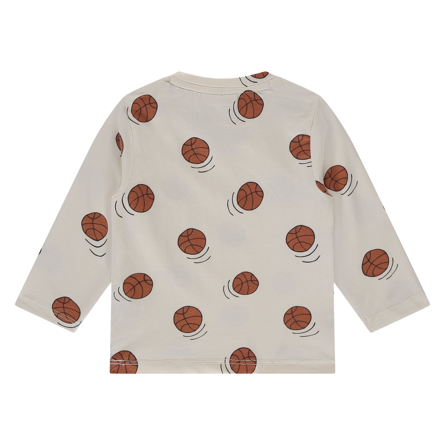 Cream Basketball Long Sleeve Tee