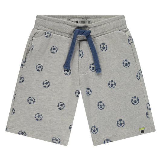 Blue Heathered Grey Soccer Sweatshorts