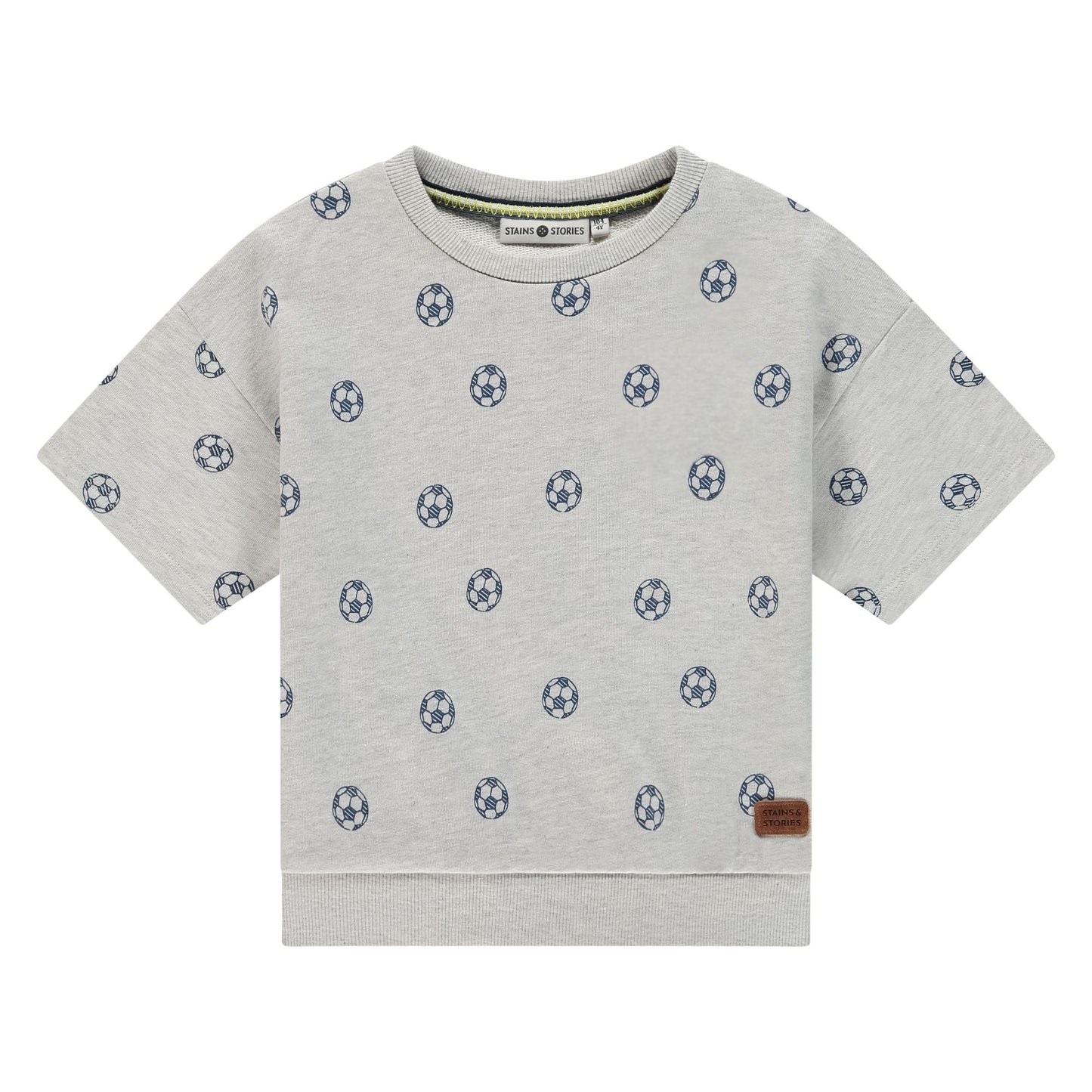 Blue Heathered Grey Soccer Sweatshirt Tee