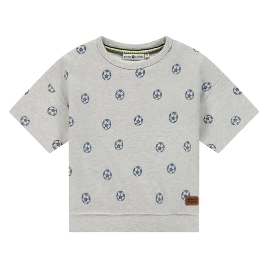 Blue Heathered Grey Soccer Sweatshirt Tee