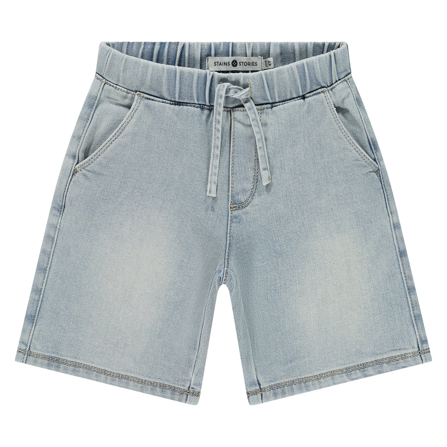 Pale Blue Denim Wide Leg Short