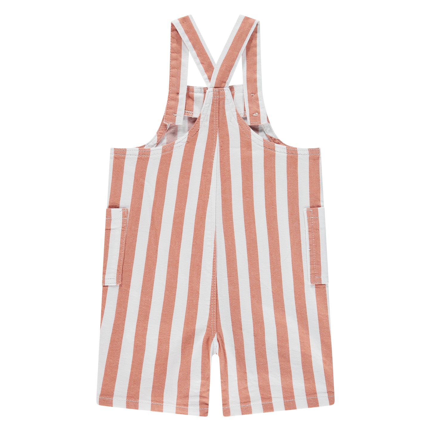 Orange Stripe Summer Overall