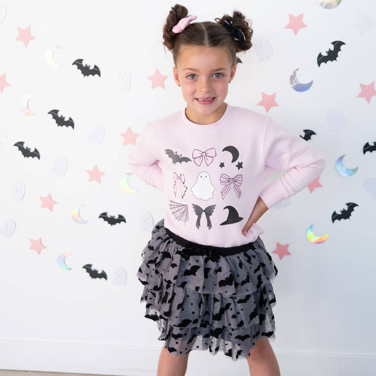 BOO BOWS HALLOWEEN CLIP SET