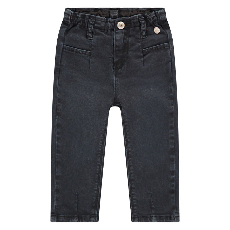 Black Paperbag Waistband Jean