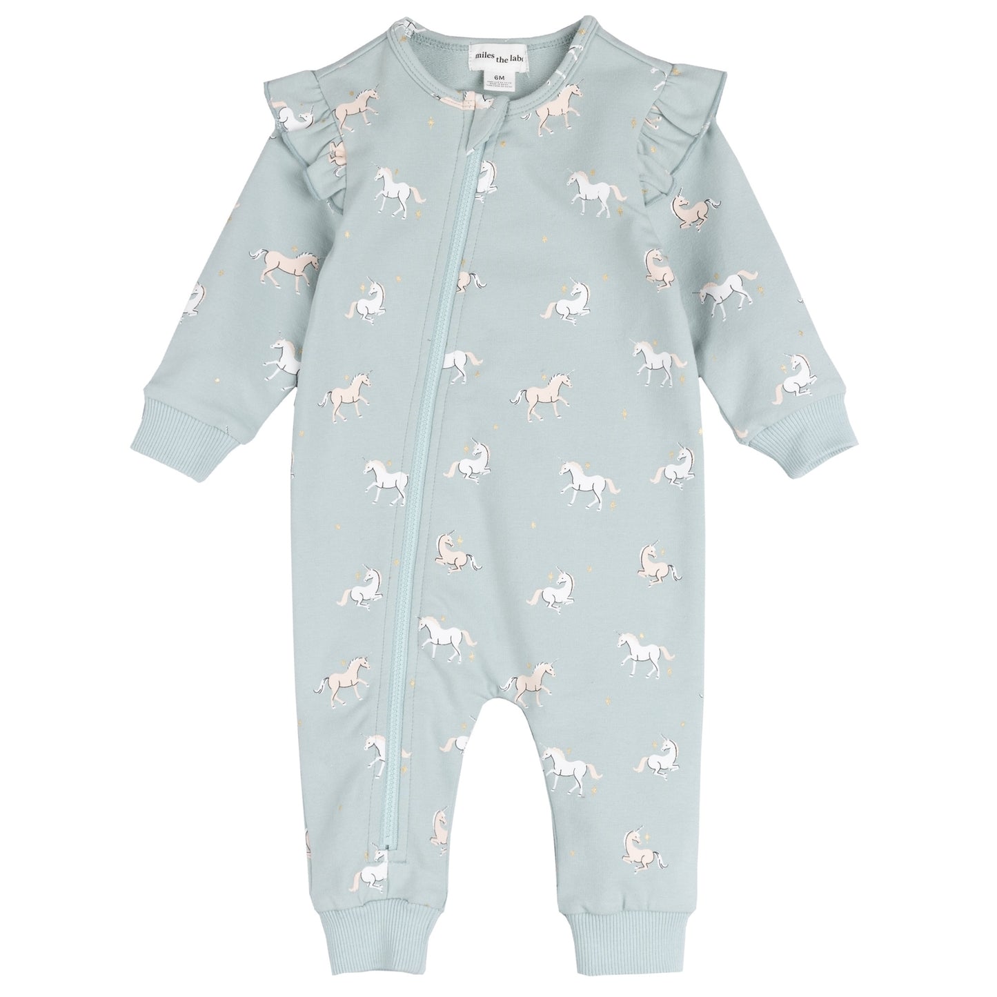 Unicorn Print on Cloud Blue Playsuit