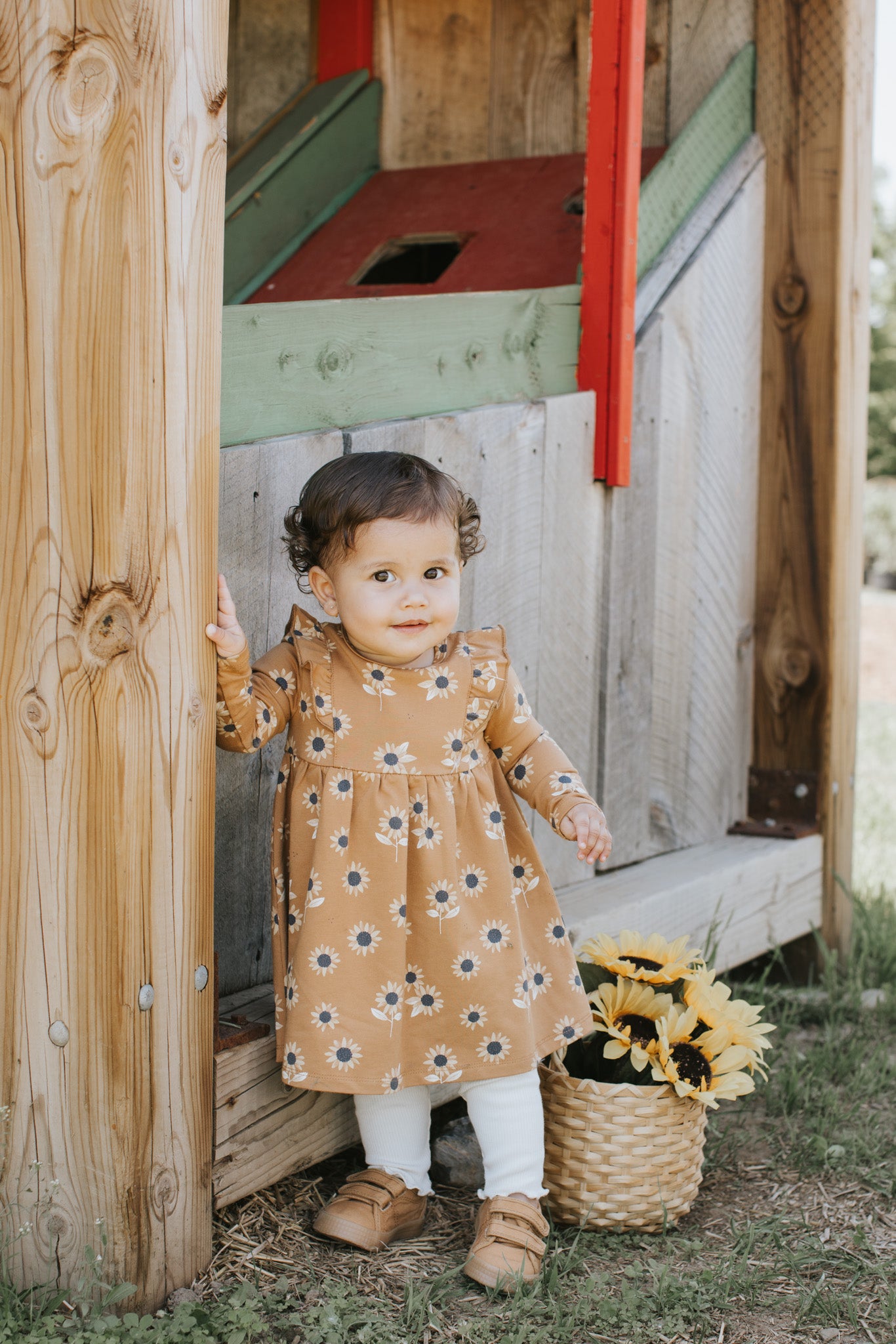 Sunflower Print Amber Dress Set