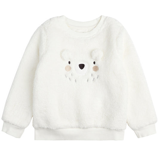 Polar Bear on Sherpa Sweatshirt