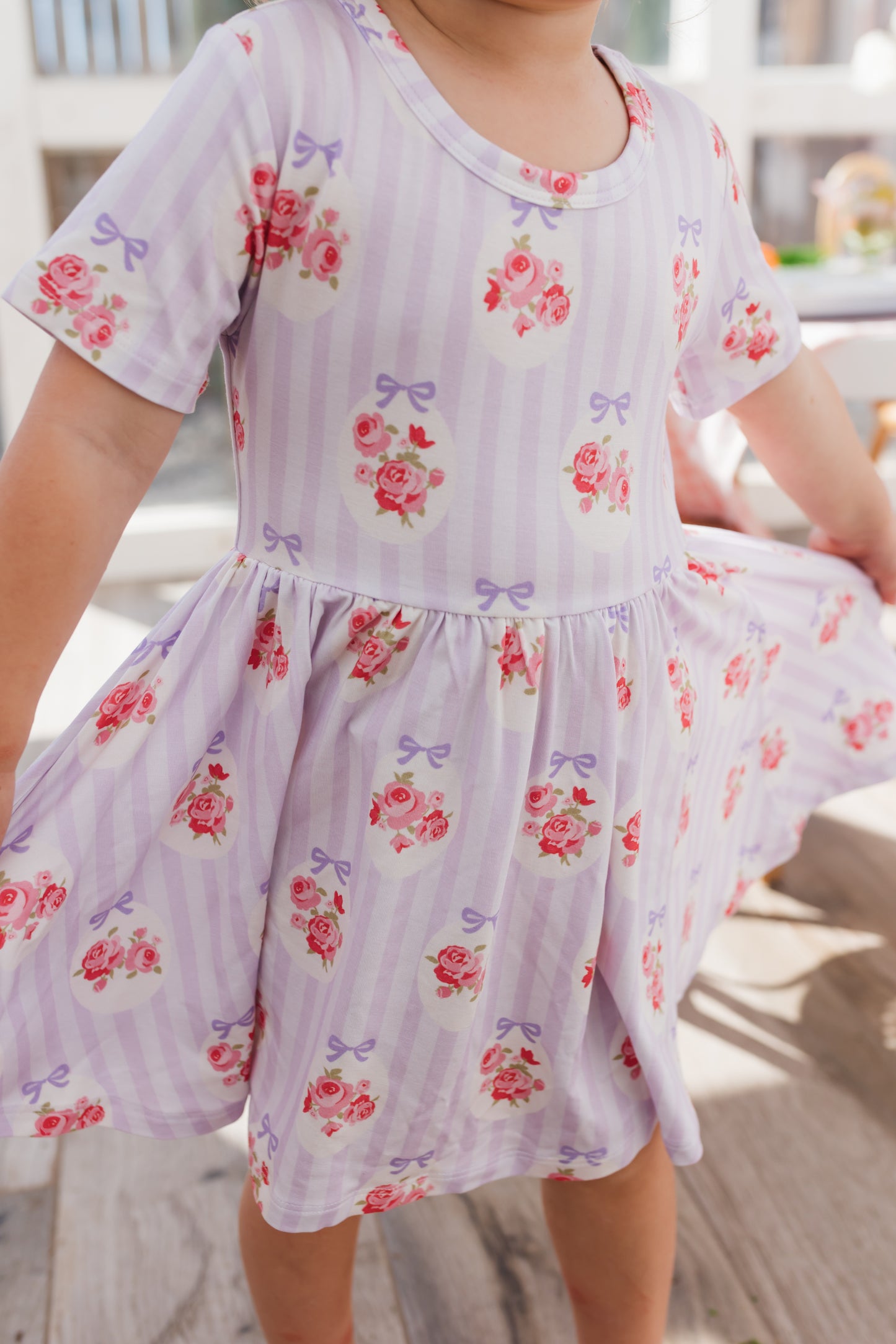 Petal Pop Short Sleeve Twirl Dress